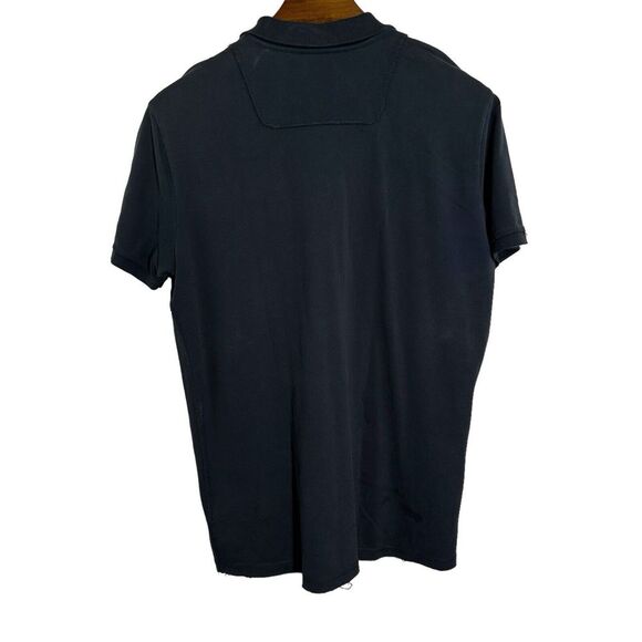 DIESEL Men's Navy Blue Raw Trim Short Sleeve Polo Shirt Regular Fit See Measure - Picture 6 of 13